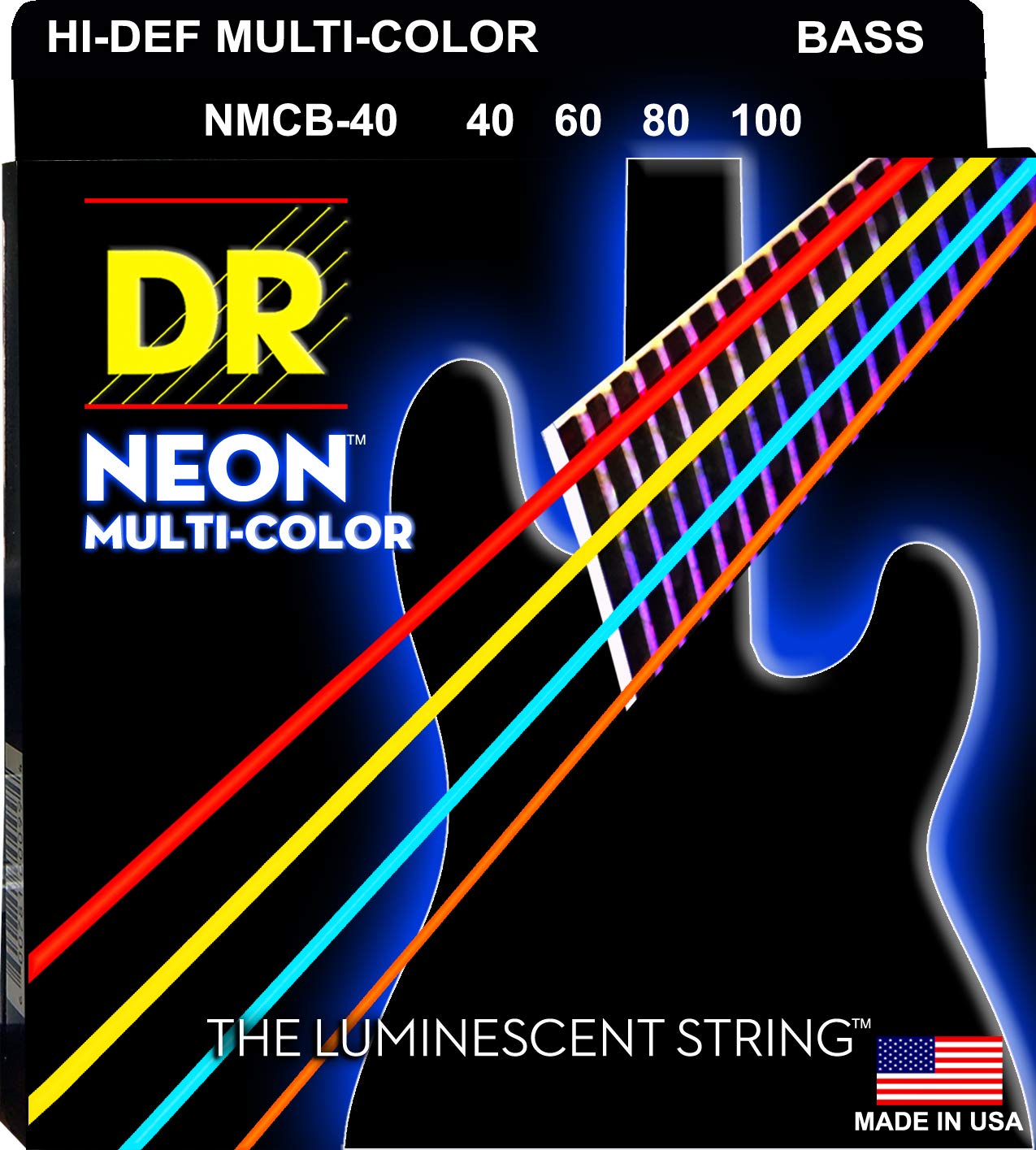 DR Strings HI-DEF NEON Bass Guitar Strings (NMCB-40)