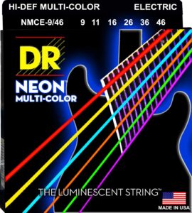 dr strings hi-def neon electric guitar strings (nmce-9/46),black