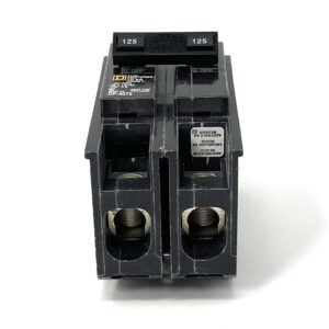 SCHNEIDER ELECTRIC 120/240-Volt 125-Amp HOM2125 Miniature Circuit Breaker 120/240V 125A, Black