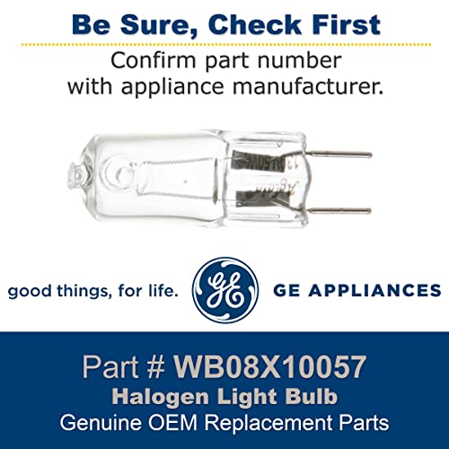 GE WB08X10057 Genuine OEM Halogen Light Bulb for GE Microwaves