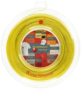 kirschbaum reel competition tennis string, 1.30mm/16-gauge, yellow