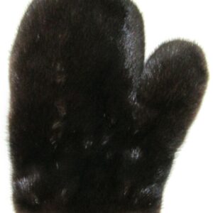 Full Skin Mahogany Mink Love Massage Mitten W/Satin Back