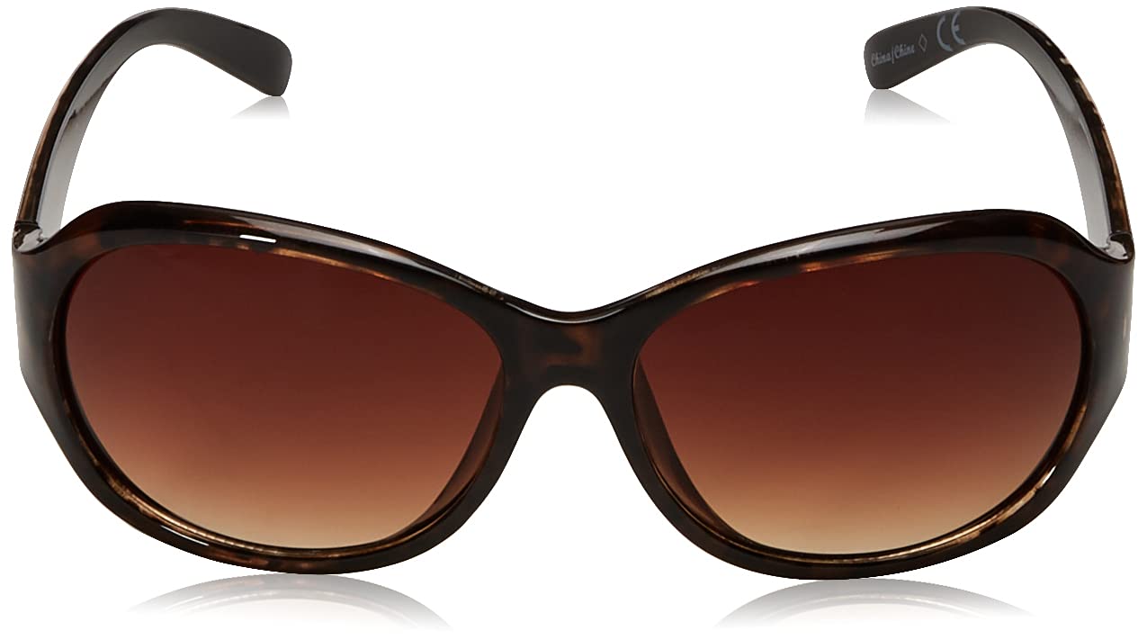 Nine West Women's Lucky Sunglasses Oval, Tortoise, 55 mm