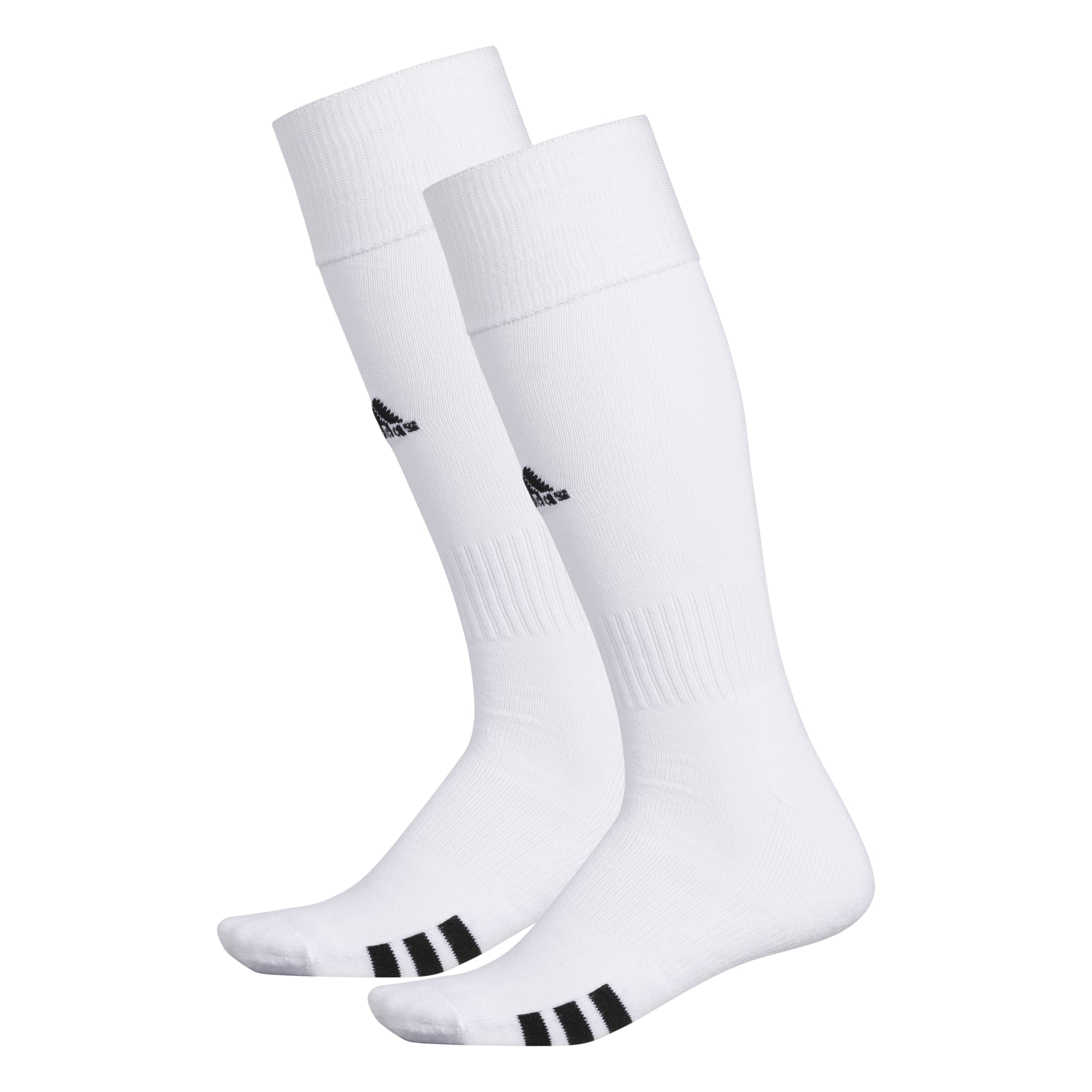 adidas Rivalry Soccer Socks (2-Pair), White/Black, Medium