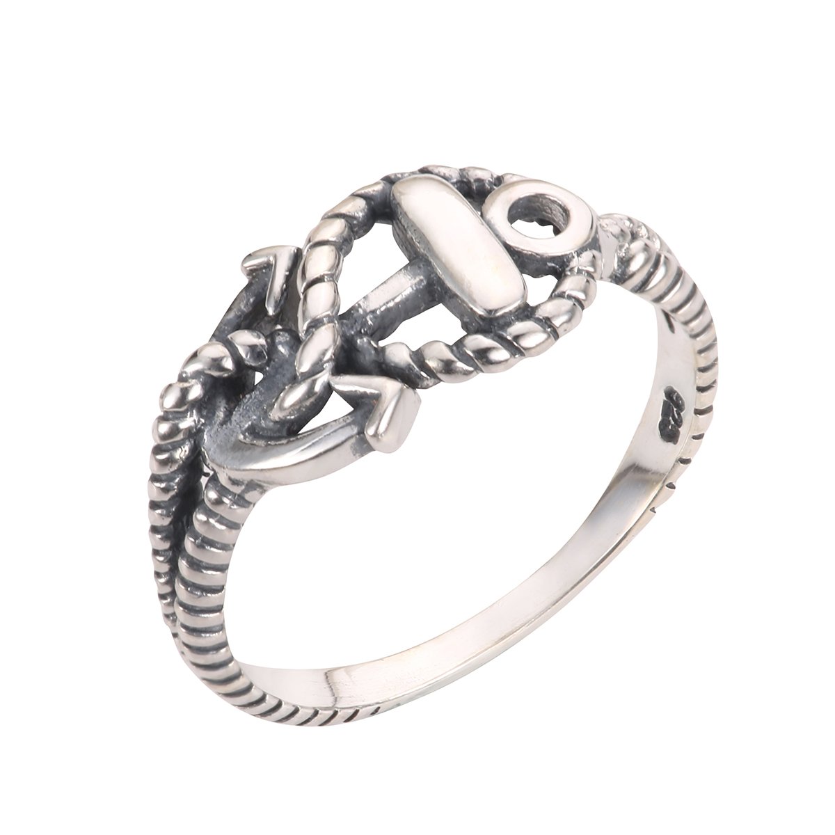 CloseoutWarehouse Sterling Silver Anchor of Hope Ring Size 9