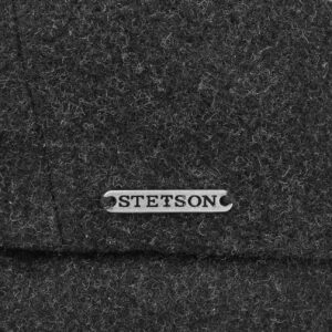 Stetson Kent Wool Earflaps Flat Cap Women/Men anthracite 7 1/4-7 3/8