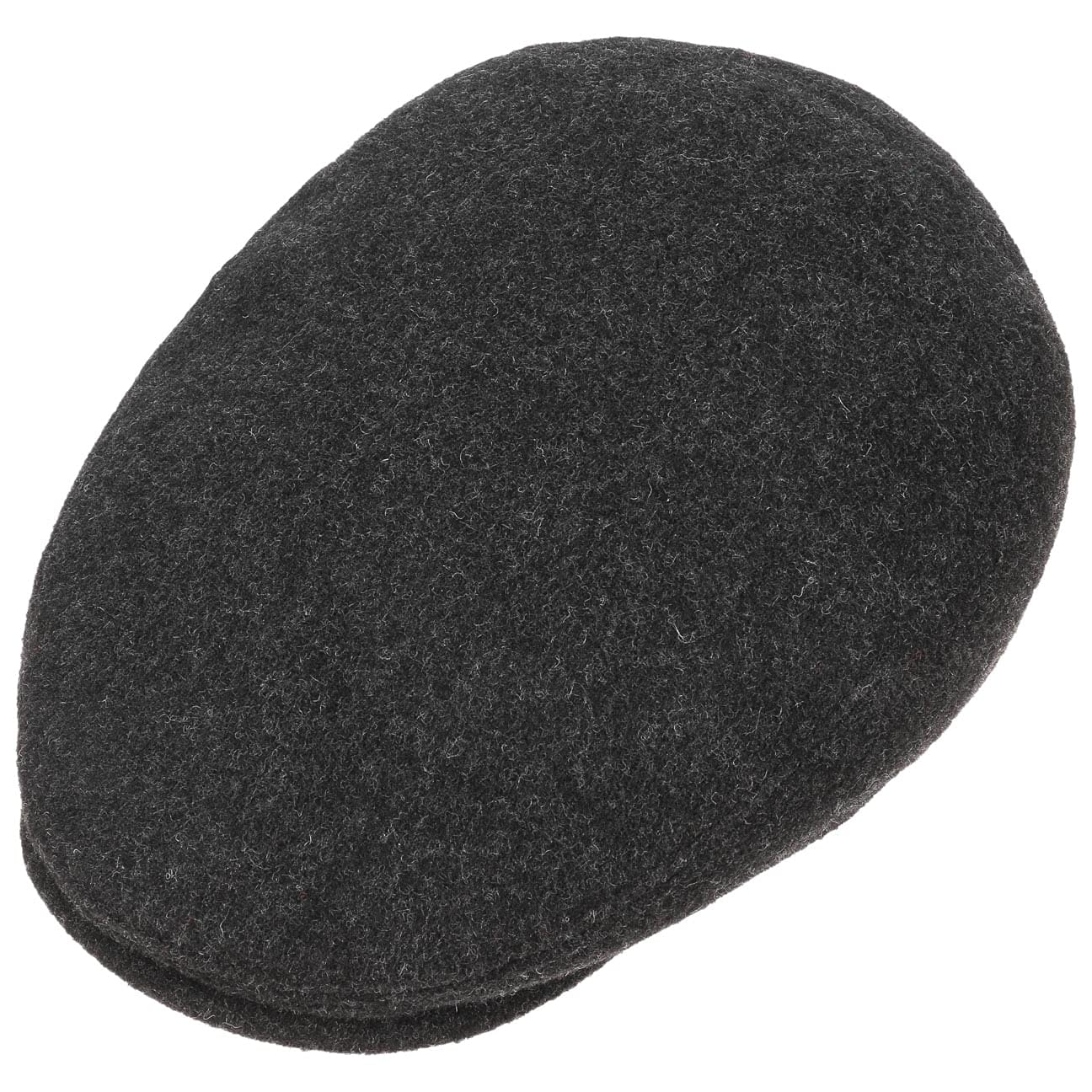 Stetson Kent Wool Earflaps Flat Cap Women/Men anthracite 7 1/4-7 3/8