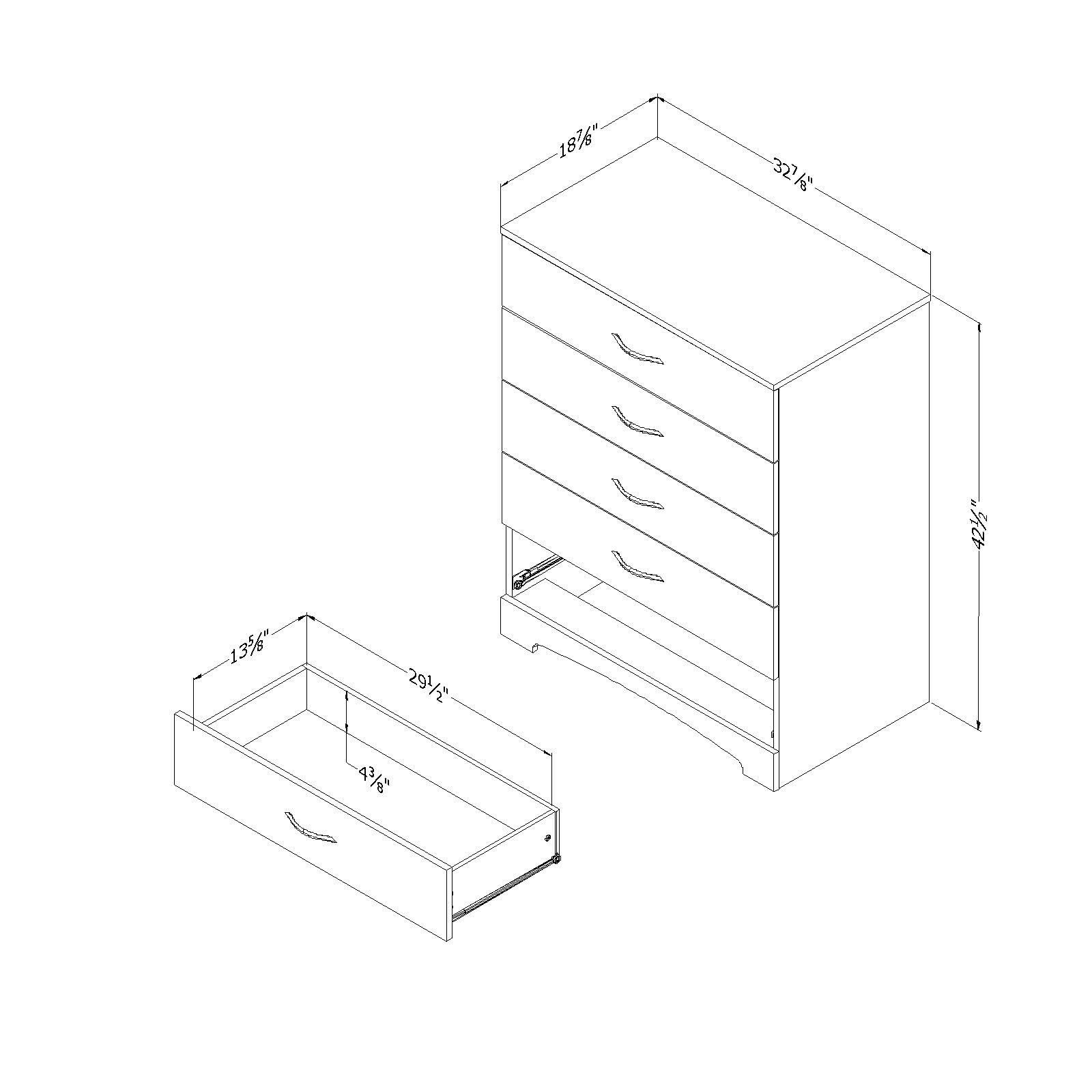 South Shore Step One 5-Drawer Chest, Pure White