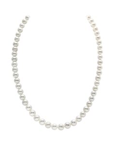 the pearl source 14k gold 6.5-7.0mm aaaa quality white freshwater cultured pearl necklace for women in 17" princess length