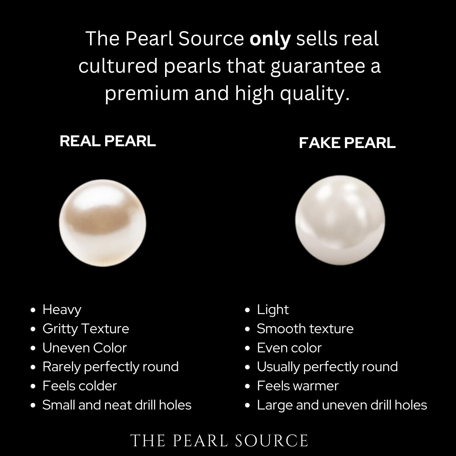 The Pearl Source 14K Gold 6.5-7.0mm AAAA Quality Round White Freshwater Cultured Pearl Necklace for Women in 18" Princess Length