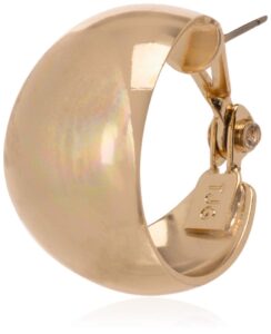 anne klein classics gold-tone band hoop earrings