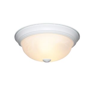 Designers Fountain 11 in 2-Light Flush Mount Ceiling Light, White, 1257S-WH-AL