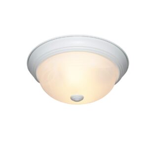 Designers Fountain 11 in 2-Light Flush Mount Ceiling Light, White, 1257S-WH-AL