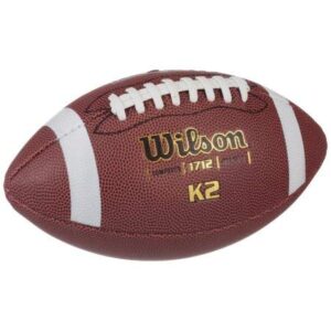 Wilson American Football for Children and Teenagers, Mixed Leather, K2 Composite, Brown, WTF1712X