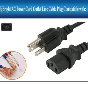 UpBright AC Power Cord Cable Compatible with Precor EFX Elliptical Series 5.31 5.33 5.35 5.37 EFX5.33 EFX5.37 EFX 5.25 EFX 5.23 EFX5.17i EFX546 EFX556 EFX 5.33i 5.17i 5.19 5.21 5.21i 5.23 IEC-320 C13