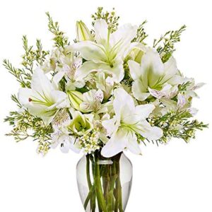 From You Flowers - Life Well Lived with Glass Vase (Fresh Flowers) Birthday, Anniversary, Get Well, Sympathy, Congratulations, Thank You