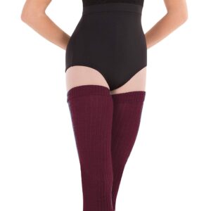 Body Wrappers Womens 48 Inch Extra-Long Stirrup Legwarmers Style 92 (Burgundy, One Size)