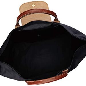 Longchamp Le Pliage Large Travel Bag, Black, 17.75" x 13.75" x 9"