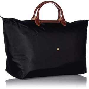 Longchamp Le Pliage Large Travel Bag, Black, 17.75" x 13.75" x 9"