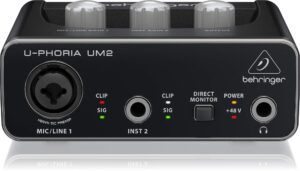 behringer u-phoria um2 usb audio interface