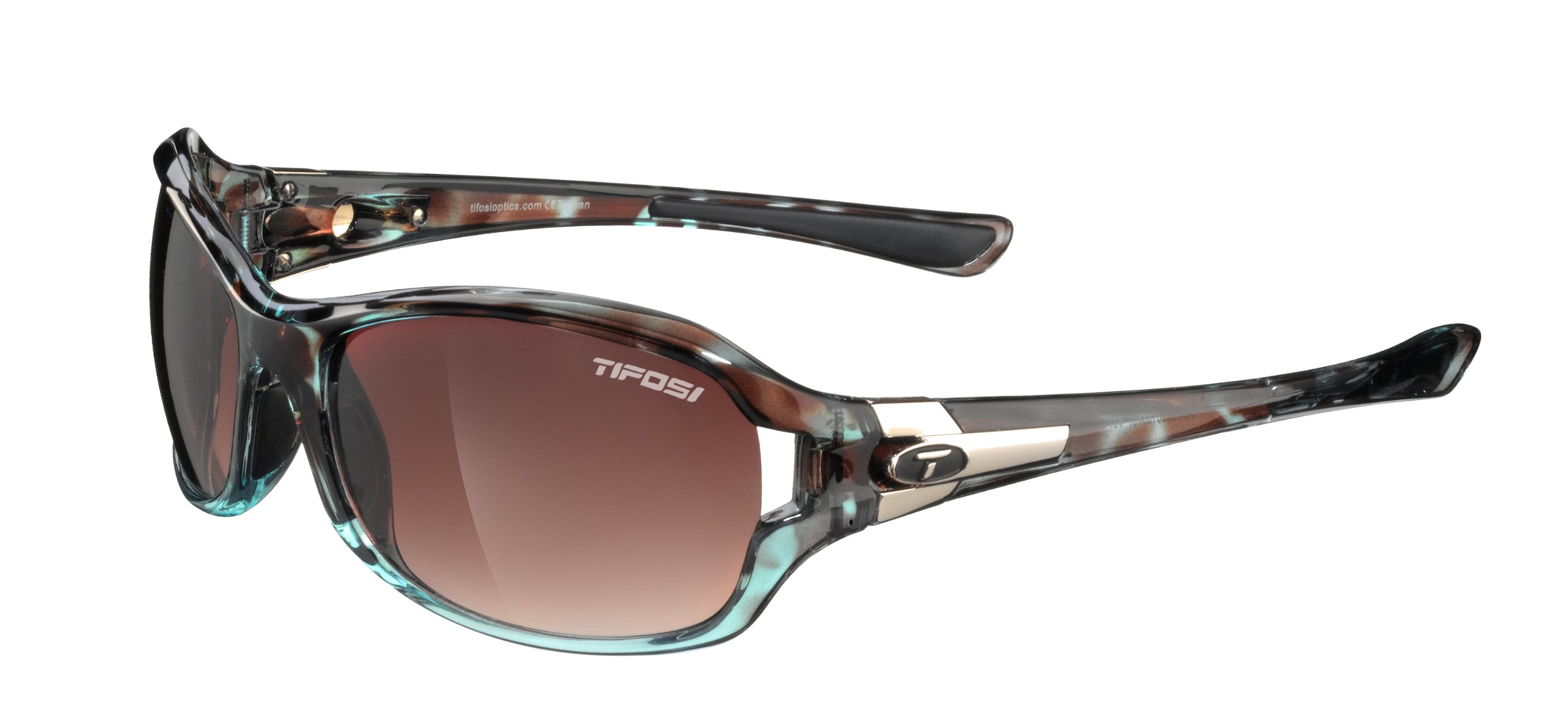 Tifosi Women's DEA Sl Wrap, Blue Tortoise, 64mm Lens Width