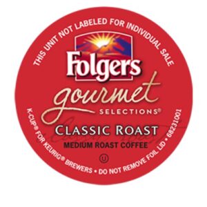 folgers gourmet selections classic roast coffee keurig k-cups, 108 count