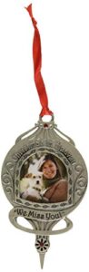 cathedral art co745 christmas in heaven we miss you memorial ornament, 4-5/8-inch