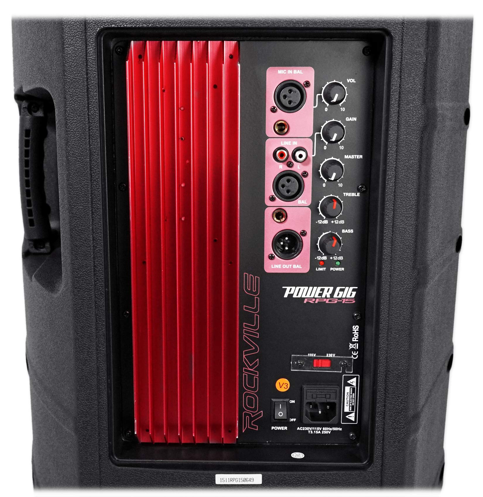 Rockville RPG15 15" Professional Powered Active 1,000 Watt 2-Way DJ PA Speaker