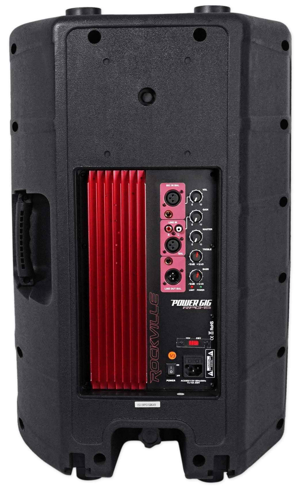 Rockville RPG15 15" Professional Powered Active 1,000 Watt 2-Way DJ PA Speaker