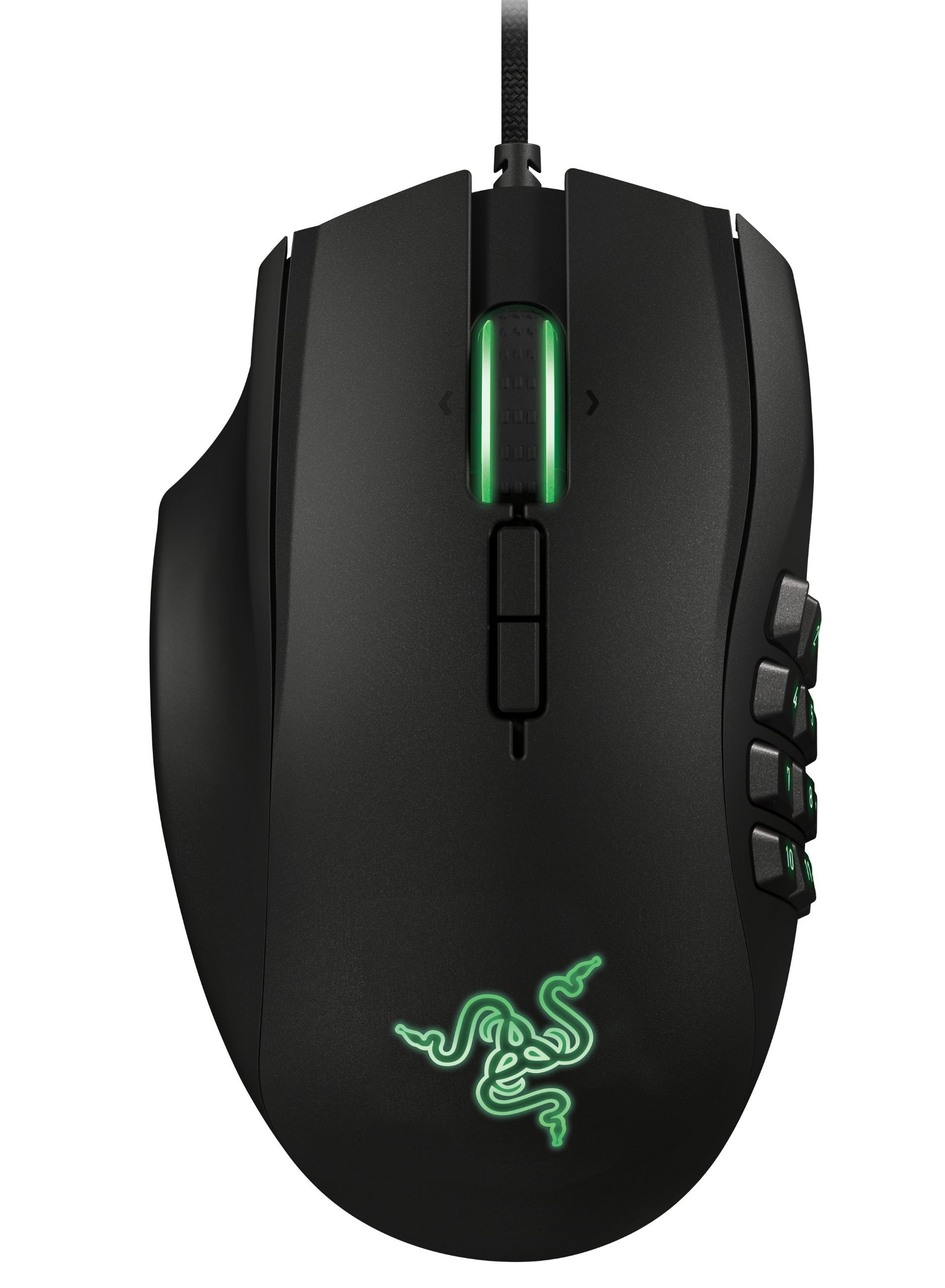 Razer RZ01-01050100-R3M1 Naga Left-Handed - Ergonomic MMO Gaming Mouse with 12 Programmable Thumb Buttons - 8,200 Adjustible DPI