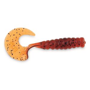 Berkley PowerBait Power Grubs Fishing Bait, Pumpkinseed, Irresistible Scent & Flavor, Realistic Action, Bulky Body, Ideal for Bass, Walleye, Trout and More