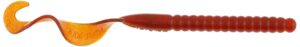 berkley powerbait® power worm fishing bait, motor oil, 7in | 18cm, irresistible flavor, classic curly tail worm profile, ideal for spring, summer and fall fishing