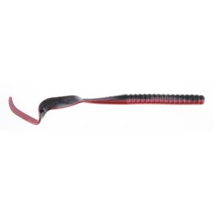 Berkley PowerBait® Power Worm Fishing Bait, Red Shad, 10in | 25cm, Irresistible Flavor, Classic Curly Tail Worm Profile, Ideal for Spring, Summer and Fall Fishing