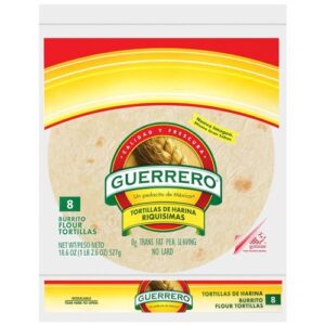 guerrero, burrito tortillas, 8 count, 18.6 ounce