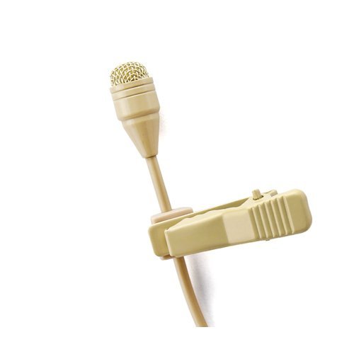 J K Pro Beige Lavalier Lapel Condenser Microphone MIC-J 050 Compatible with Sennheiser Wireless Transmitter