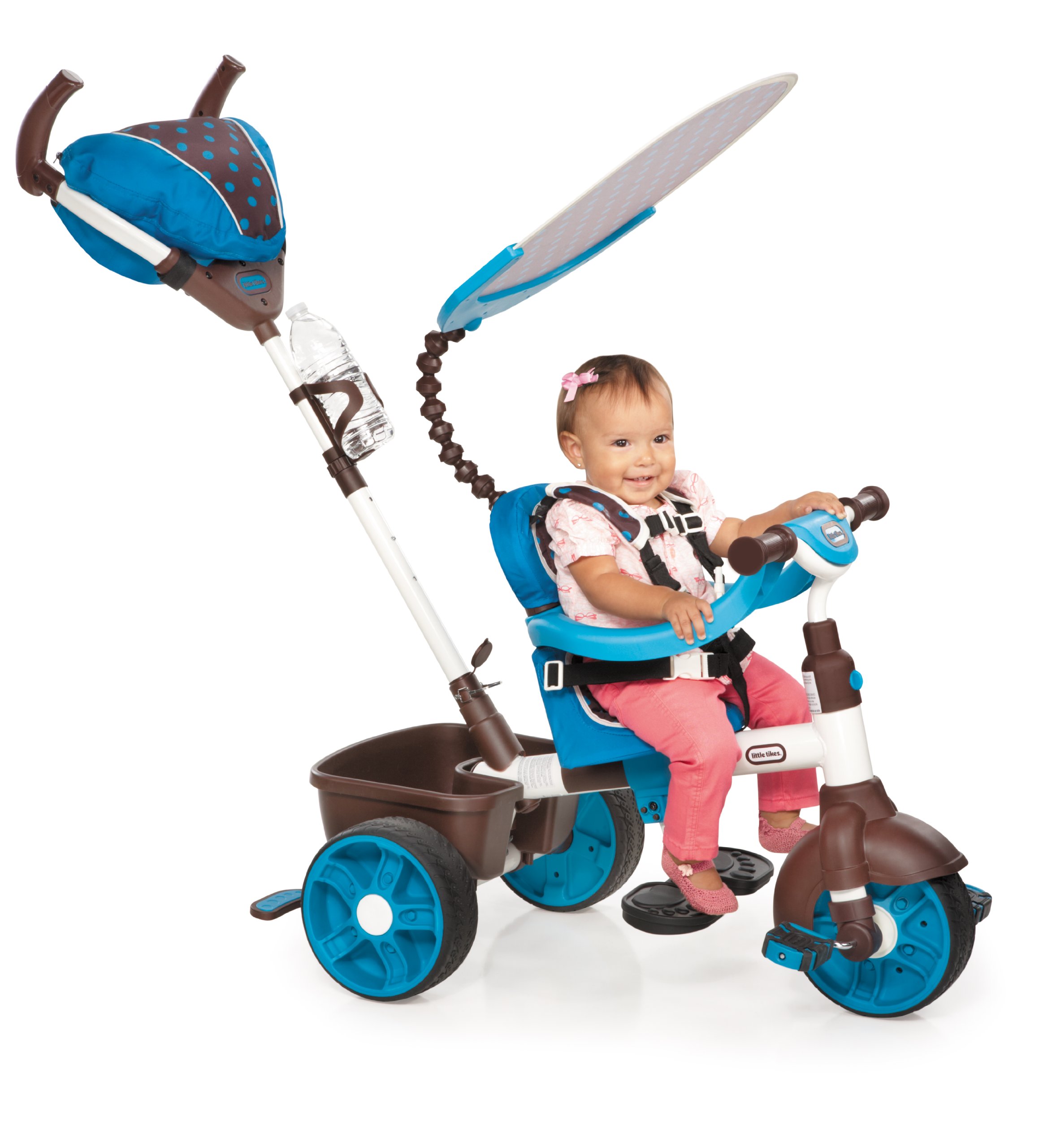 Little Tikes 4-in-1 Trike Ride On, Blue/White, Sports Edition