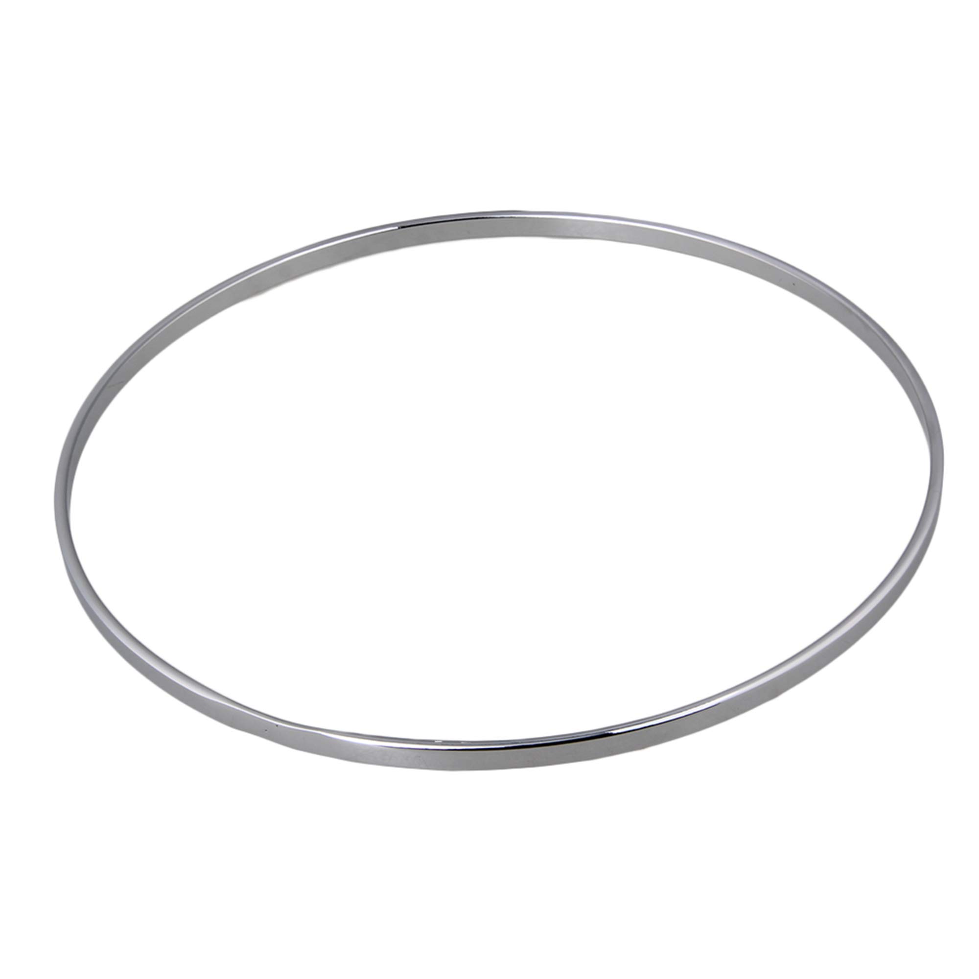 BQLZR 11.34 Inch Chrome Nickel Plated Banjo Tension Hoop Banjo Flanges Banjo Parts 11.34x11.54x0.39inch(IDxDxH)