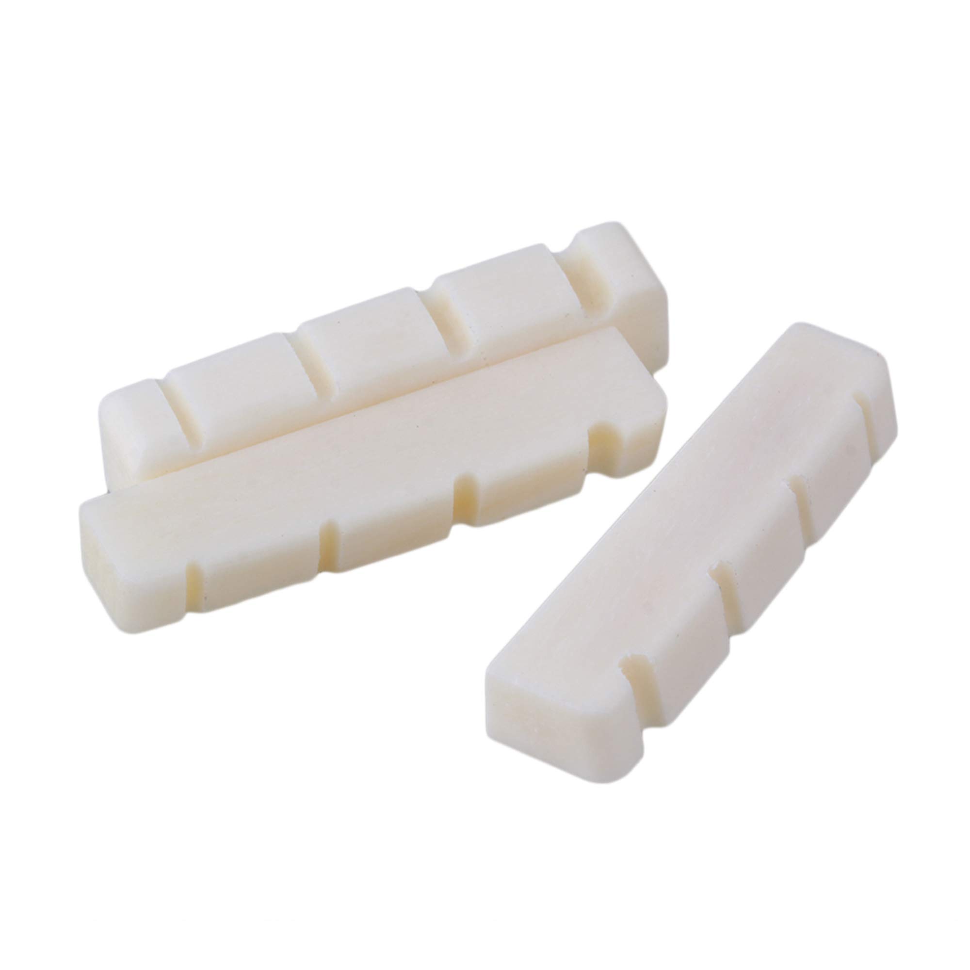 BQLZR Bass Bone Bridge Saddle and Nut For 4 String Bass Guitar Pack of 3