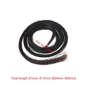 BQLZR Black 32 inch Hank Mongolian Horse Hair Violin Bow Hair Replacement