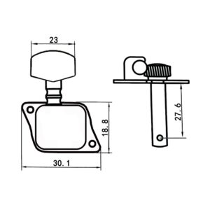 BQLZR Semiclosed Banjo Machine Head Tuning Tuner Peg with Bushing Guitar Parts