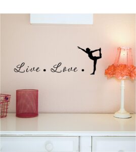 #2 live love yoga vinyl decal matte black decor decal skin sticker laptop