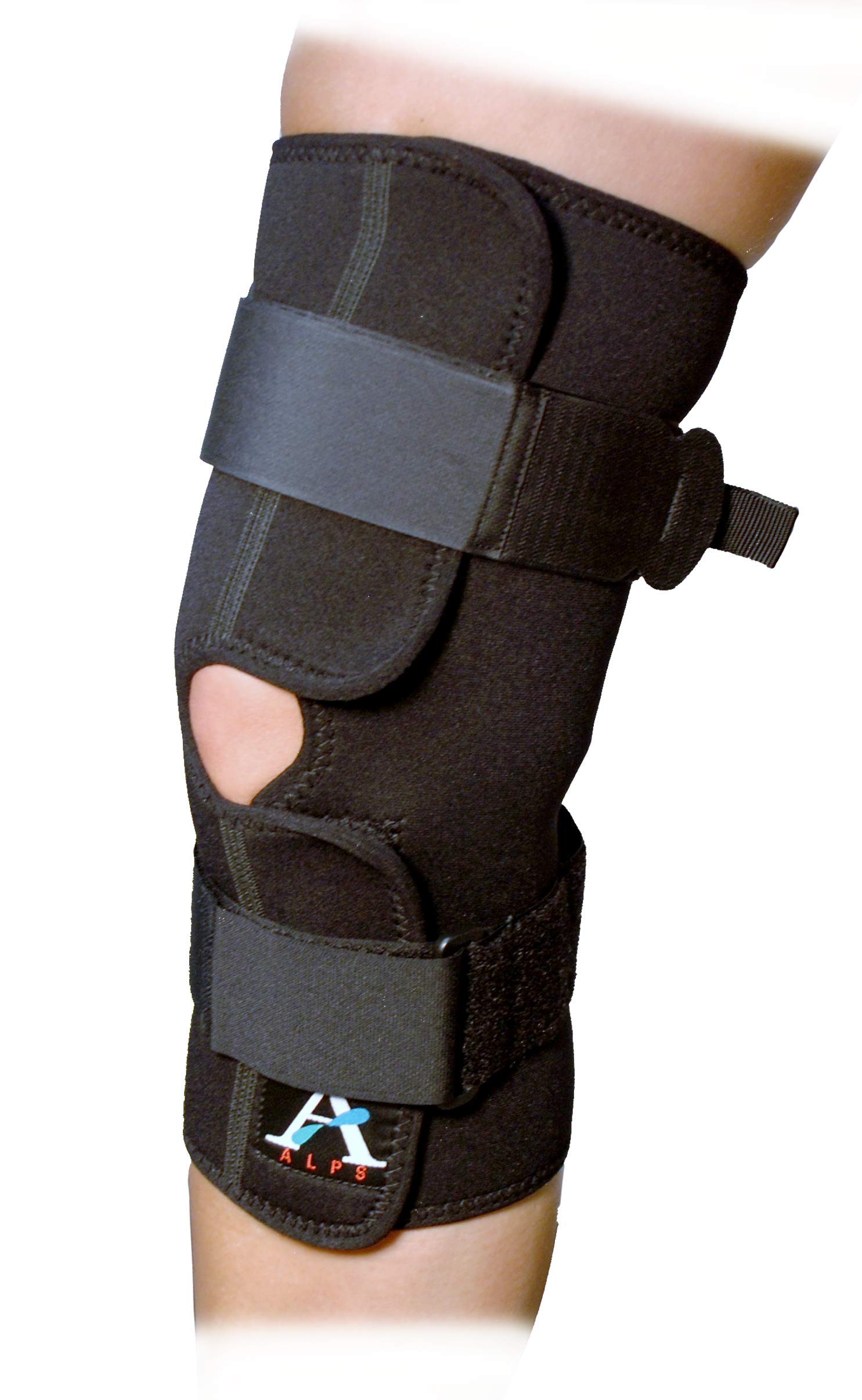 ALPS Knee Brace, Prevent or Reduce Severity of Knee Injury, Soft and Breathable, Wrap-Around with Reinforced Seams, X-Small Size