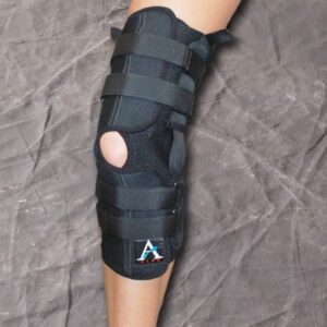 ALPS Coolfit Extended Knee Brace, Prevent or Reduce Severity of Knee Injury, Soft and Breathable, Wrap Around with Adjustable Hinges, Small Size