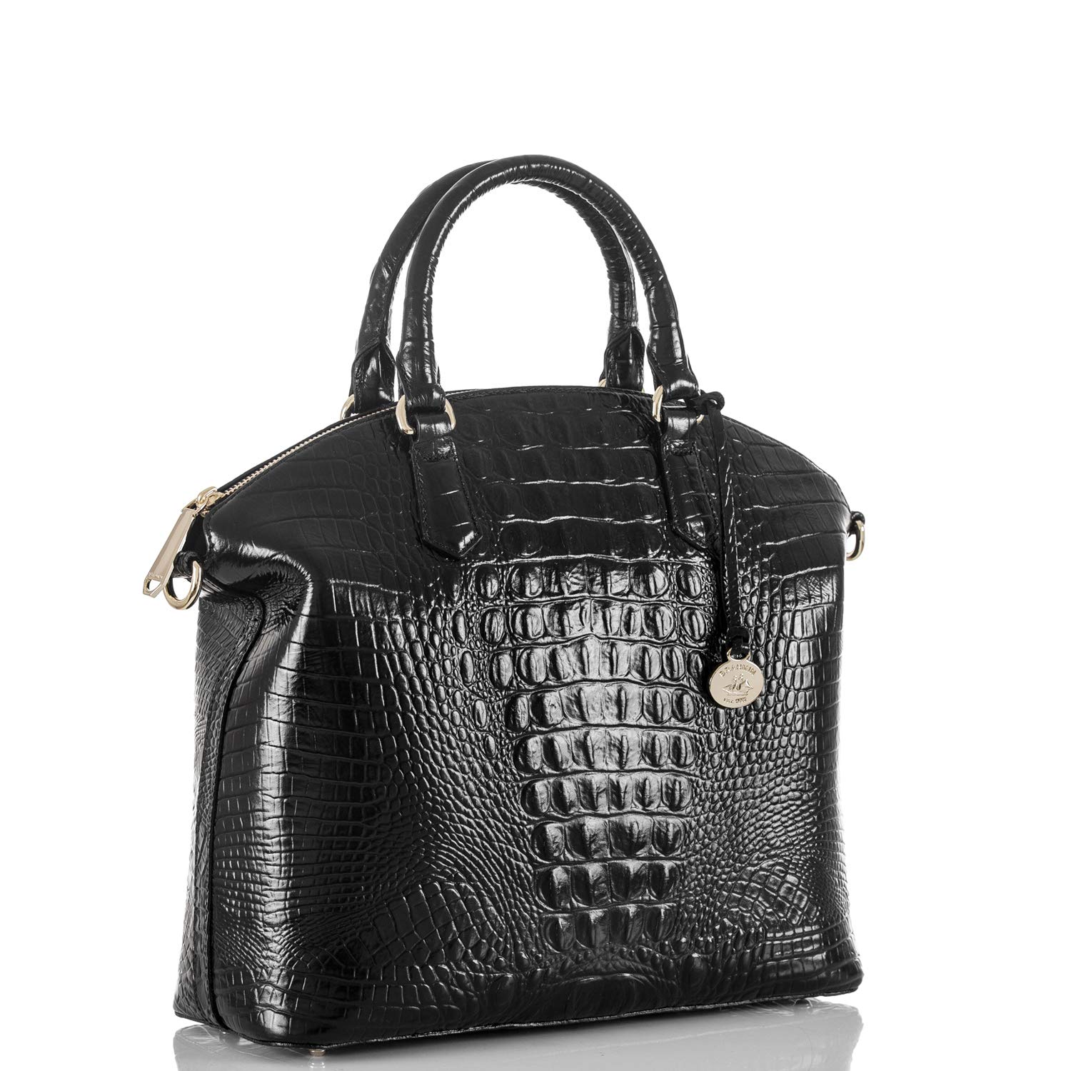 BRAHMIN Black Melbourne Large Duxbury Satchel