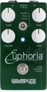 wampler euphoria v2 natural transparent overdrive guitar effects pedal