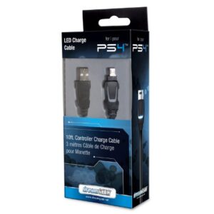 dreamGEAR – PS4 LED Charge Cable for DualShock4 Controllers – LEDs Indicate When Charging and Charged