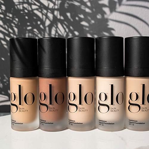 Glo Skin Beauty Luminous Liquid Mineral Foundation Makeup with SPF 18 (Brûlée) - Improves Uneven Skin Tone, Smooths & Corrects Imperfections, Sheer to Medium Coverage, Dewy Finish