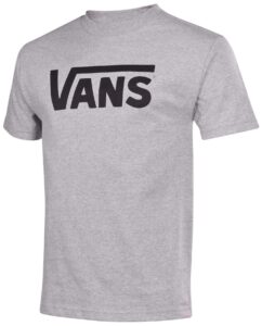 vans mens classic logo skateboard shirt-navy/white-medium