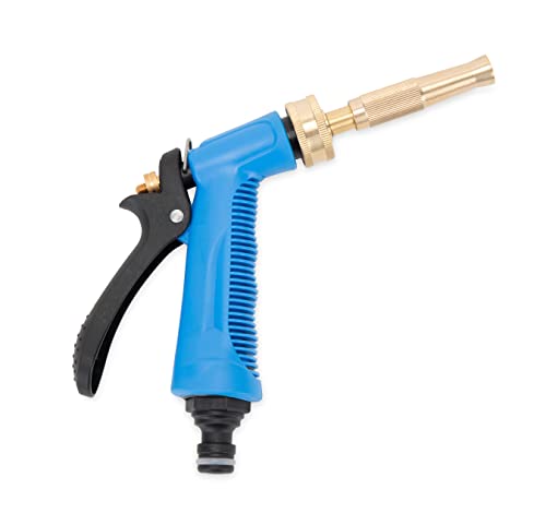 Trac Outdoors Portable Washdown Pump Kit - Self-Priming Marine-Grade Pump - Includes Everything Needed to Power-Spray, Just Add Water (69380), Blue