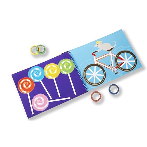 Melissa & Doug Tape Activity Book: 4 Rolls of Easy-Tear Tape and 20 Reusable Scenes